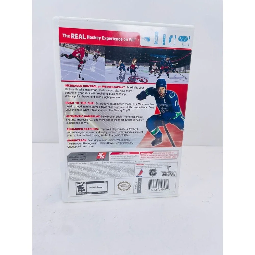 NHL 2K11 (Nintendo Wii, 2010) Complete W/ Manual 2K Sports Hockey Game